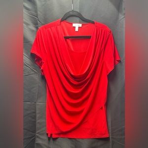 Dress Barn top size XL, red. Never worn.